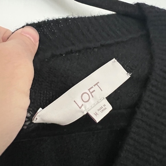 Loft Shimmer Star V-Neck Sweater - Picture 4 of 5